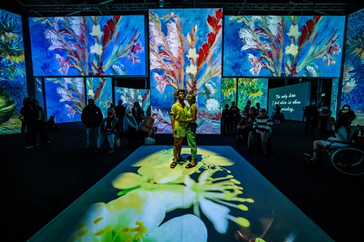 Van Gogh paintings projected on to large screens for Van Gogh Alive Sydney